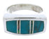 Southwest Sterling Silver Turquoise And Opal Ring Size 5-3/4 IS68175